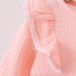 Premium pink ruffle muslin bubble