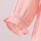 Premium pink ruffle muslin bubble