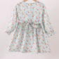 Premium boots print muslin dress