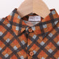 Premium brown plaid button down muslin shirt