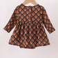 Premium brown plaid muslin bubble