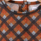 Premium brown plaid muslin bubble