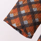 Premium brown plaid muslin dress