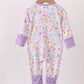 Premium butterfly garden bamboo romper