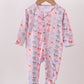 Premium whimsical bows ruffle bamboo romper