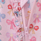 Premium whimsical bows ruffle bamboo romper