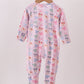 Premium whimsical bows ruffle bamboo romper