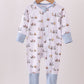 Premium blue character print bamboo romper