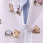 Premium blue character print bamboo romper