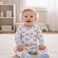 Premium blue character print bamboo romper