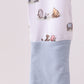 Premium blue character print bamboo romper