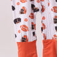 Premium orange Tennessee print bamboo romper
