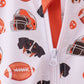 Premium orange Tennessee print bamboo romper