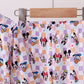 Premium purple character print bamboo pants set