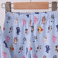 Premium blue character print bamboo pants set