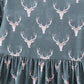 Premium forest reindeer print bamboo dress