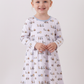 Premium blue character print bamboo dress