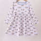 Premium blue character print bamboo dress