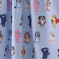 Premium blue character print bamboo dress