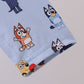 Premium blue character print bamboo dress