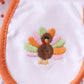 Premium orange turkey embroidery ruffle pants set
