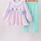 Premium turkey embroidery gingham pants set