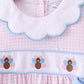 Premium turkey embroidery gingham pants set