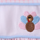 Premium turkey embroidery gingham pants set