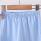 Premium blue snowman embroidery gingham ruffle pants set