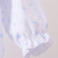 Premium blue snow bow embroidery bubble
