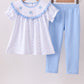 Premium blue snow bow pants set