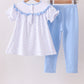 Premium blue snow bow pants set