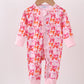 Premium berry blossom bows ruffle bamboo romper