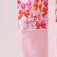 Premium berry blossom bows ruffle bamboo romper