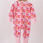 Premium berry blossom bows ruffle bamboo romper