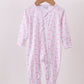 Premium tiny bow delight ruffle bamboo romper