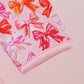 Premium berry blossom bows ruffle bamboo dress