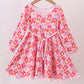 Premium berry blossom bows ruffle bamboo dress
