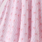 Premium blush bow stripe print ruffle bamboo dress