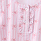 Premium blush bow stripe print bamboo pants set