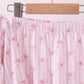 Premium blush bow stripe print bamboo pants set
