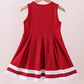 Premium Maroon Alabama embroidery ruffle dress