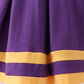 Premium Purple LSU Go Team embroidery ruffle dress