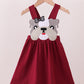 Premium Maroon Georgia bulldog applique dress