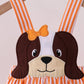 Premium orange Tennessee puppy applique dress