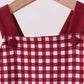 Premium Maroon Georgia bulldog gingham ruffle romper