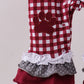 Premium Maroon Georgia bulldog gingham ruffle romper