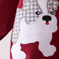 Premium Maroon Georgia bulldog applique dress