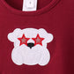 Premium Maroon Georgia bulldog applique dress