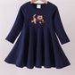 Premium Navy Clemson tiger applique dress